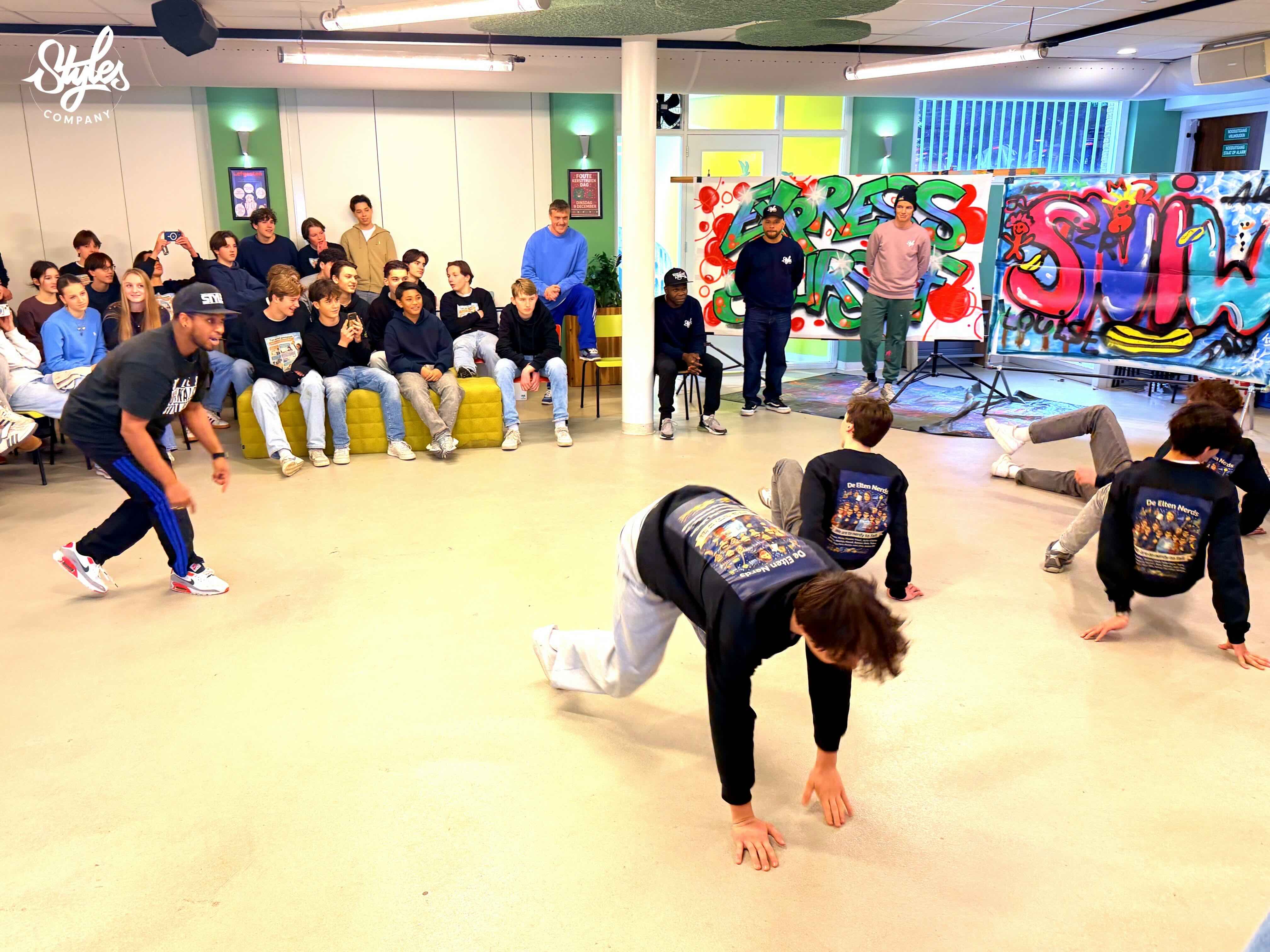 Urban Arts CKV-dag bij Gymnasium Sorghvliet door Styles Company